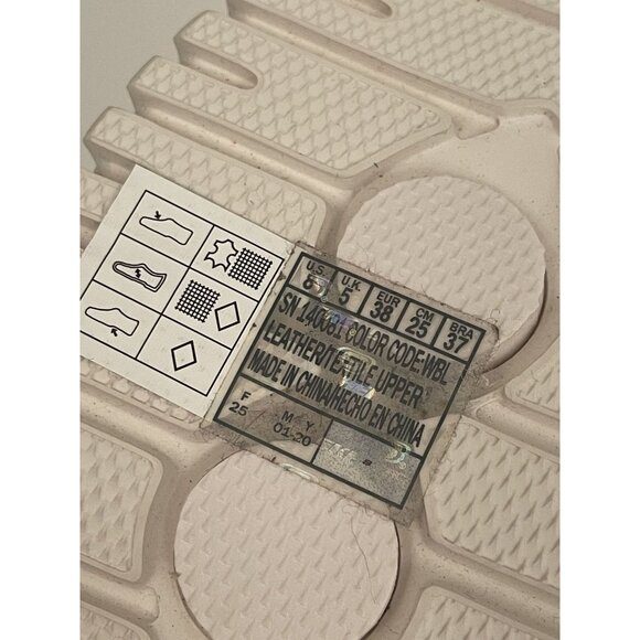 Skechers Goga Mat Leather White Blue Studded Strappy Sandals Beachy Women's 8 - Picture 10 of 10